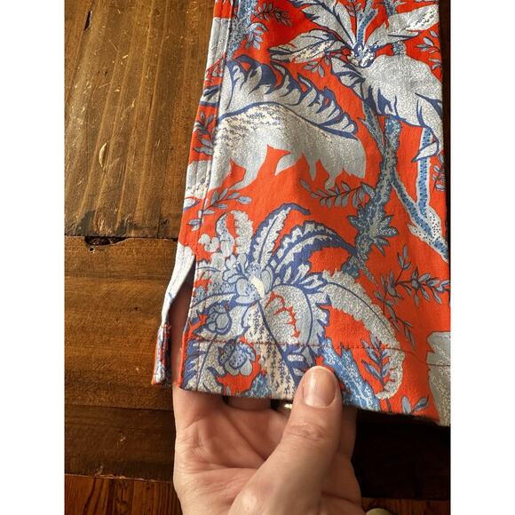 Gretchen Scott Size XS Gripeless Pants Jeans Floral Straight Leg Preppy Resort - Picture 2 of 13